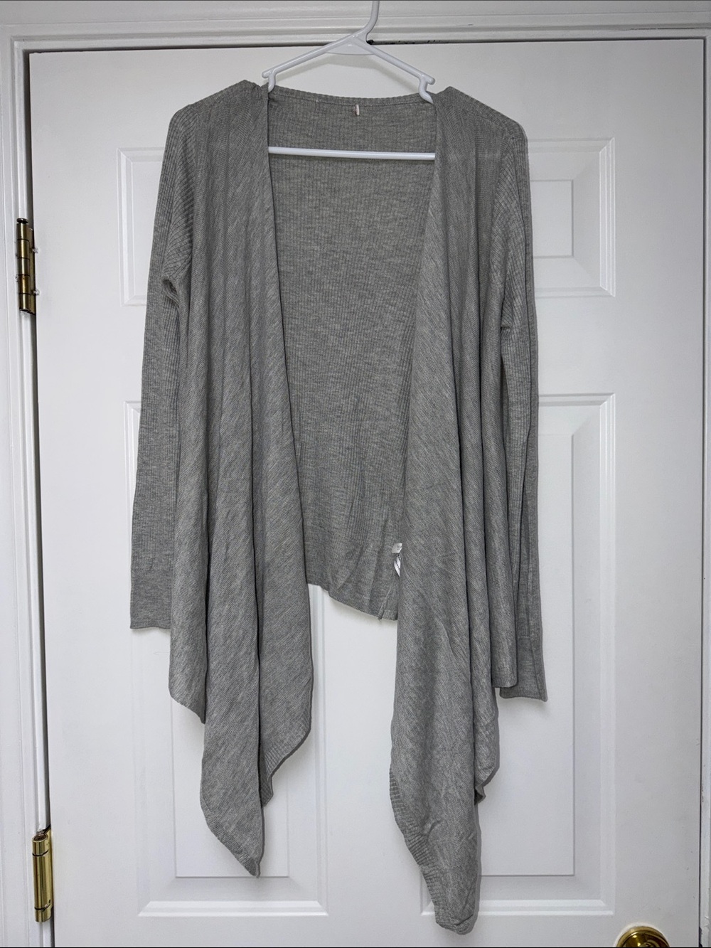 Mossimo Supply Co. Light Gray Open-Front Draped Cardigan